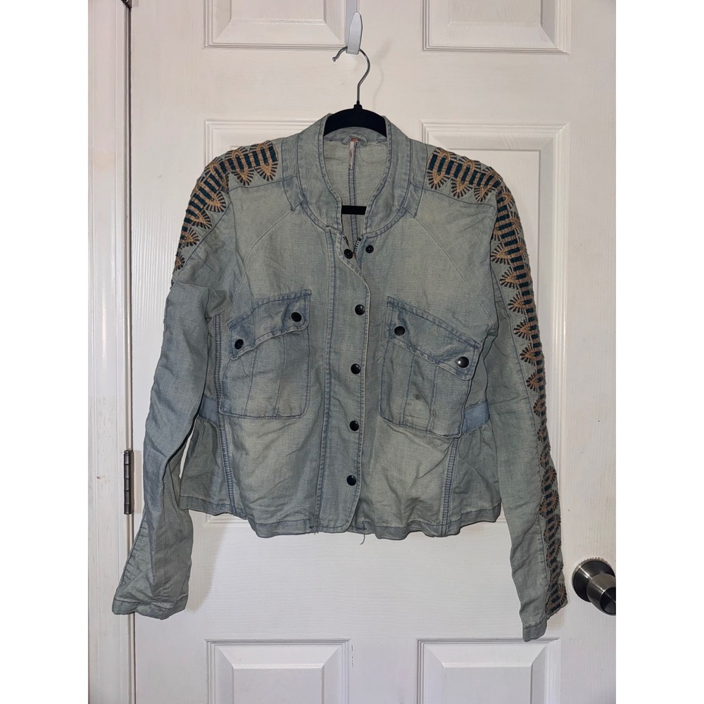 Free people Embroidered denim jacket - Picture 1 of 5